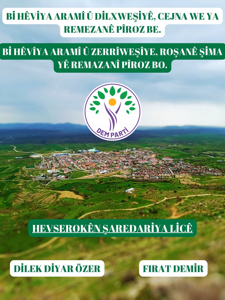 dilekdiyarr's tweet photo. Roşanê şima bimbarek bo
Cejna we pîroz be
Bayramınız kutlu olsun https://t.co/cFaSoomcCn