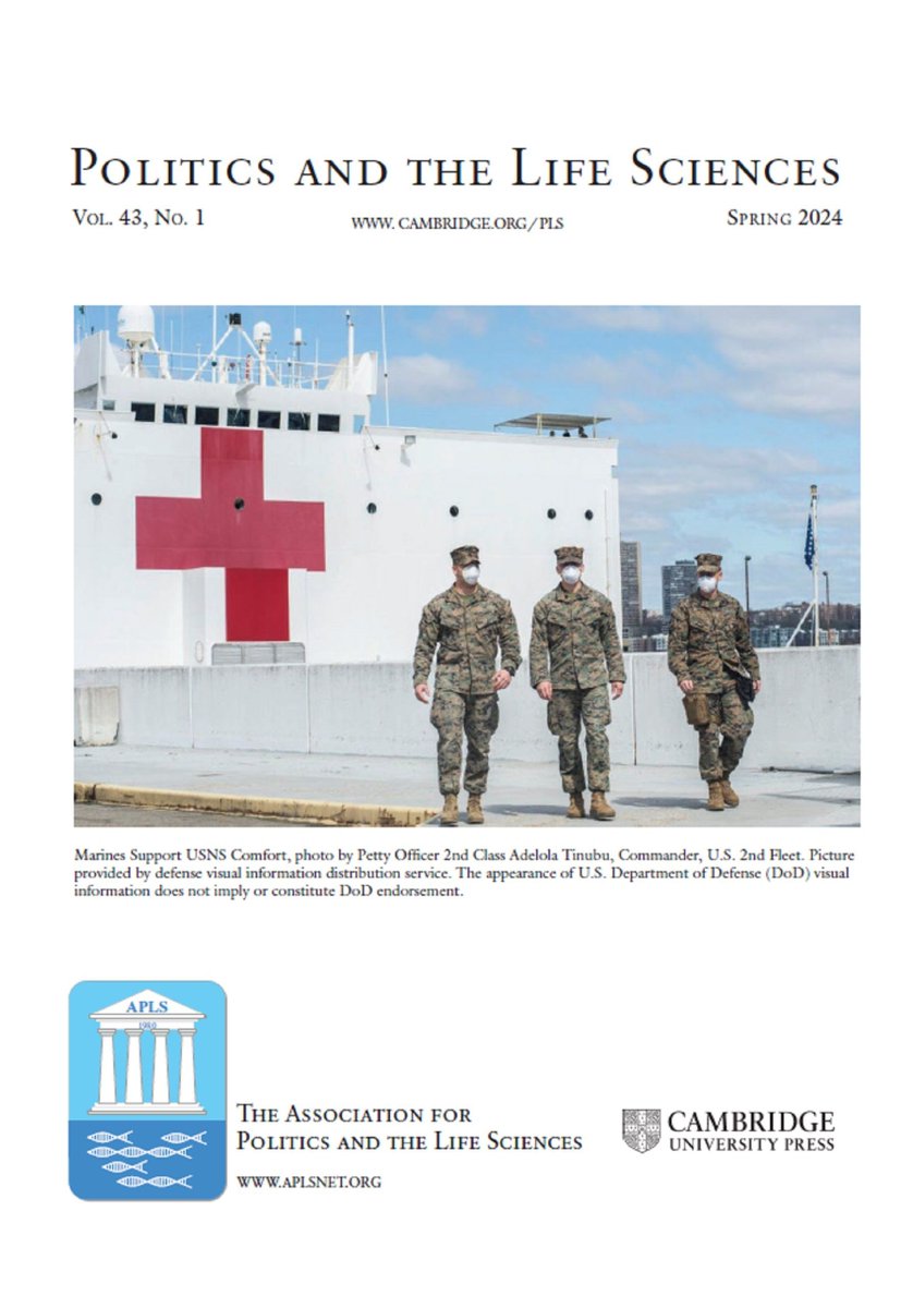 Politics&LifeSciences (@plsjournal) on Twitter photo New article in PLS: "The effects of COVID-19 on domestic and international security in democratic and authoritarian regimes" by Kristen Topping, Yousef Hosney, Lance Hunter <a href="/lyhunter/">Lance Hunter</a>, and Yufan Yang <a href="/yufannn_yang/">Yufan Yang</a>. FREE ACCESS until April 30 at buff.ly/49uLg2K. New article in PLS: "The effects of COVID-19 on domestic and international security in democratic and authoritarian regimes" by Kristen Topping, Yousef Hosney, Lance Hunter <a href="/lyhunter/">Lance Hunter</a>, and Yufan Yang <a href="/yufannn_yang/">Yufan Yang</a>. FREE ACCESS until April 30 at buff.ly/49uLg2K.