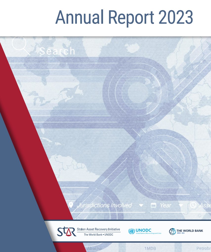 🚨@returningassets 2023 Annual Report is out now! Read all about StAR's work last year including organization of the #GFARActionSeries, launch of the Asset Recovery Watch database & our role at #CoSP10! 👉🏽tinyurl.com/3respz2w