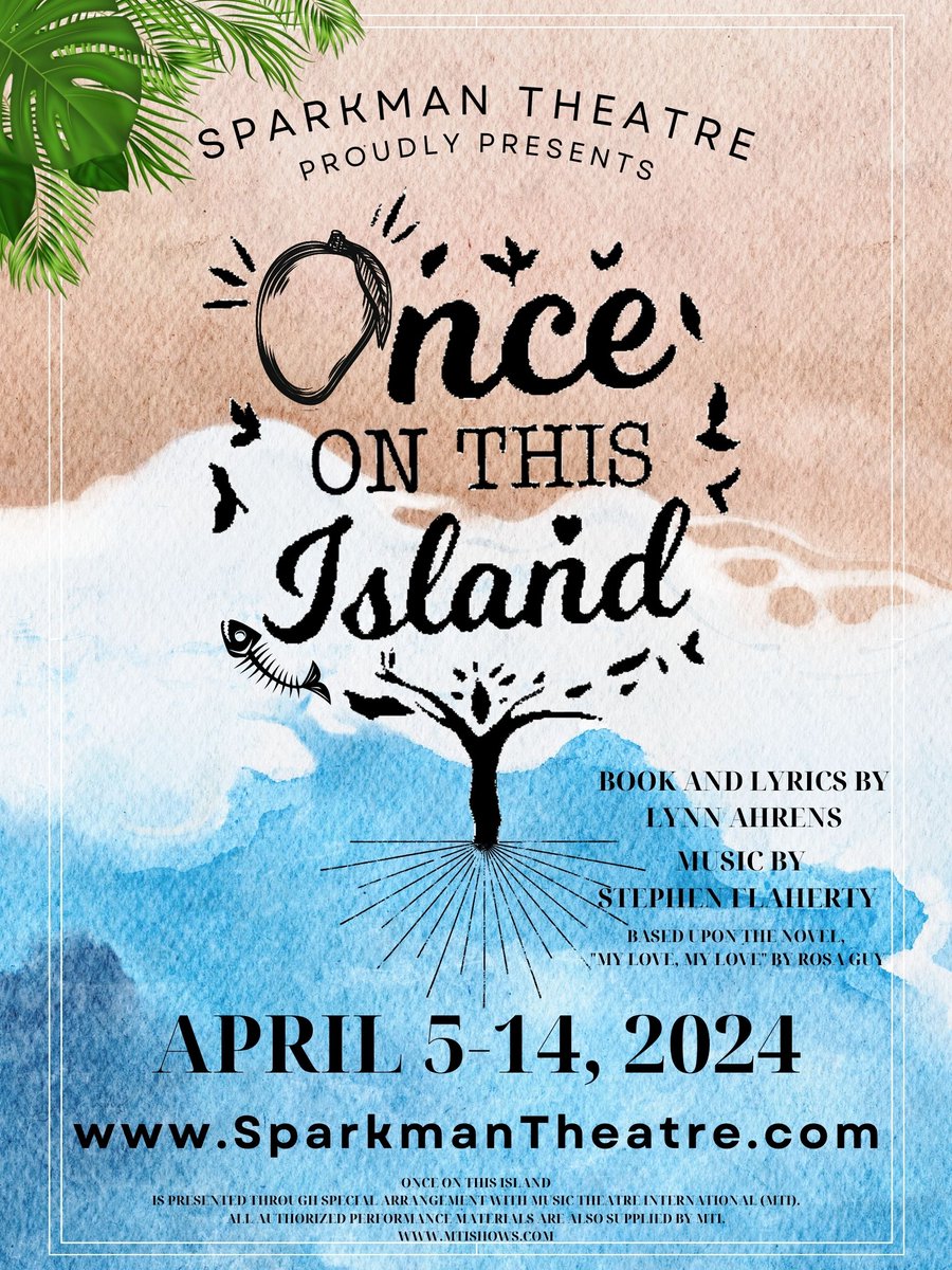 Last chance to experience the magic of 'Once on This Island' at Sparkman Theatre! 📷 Join us for an enchanting journey this weekend, with all tickets just $15. Shows Friday and Saturday at 6 PM, Sunday at 2 PM. Secure your seats now at SparkmanTheatre.com.