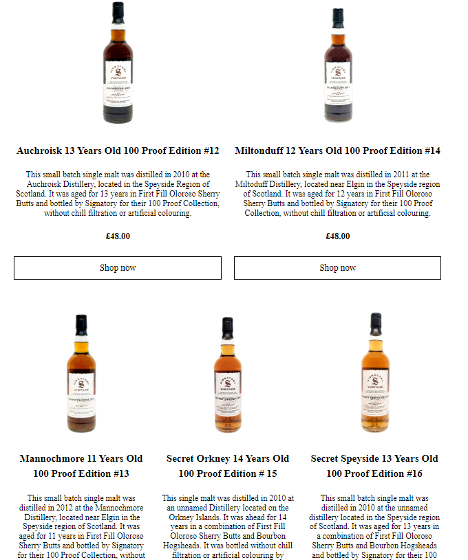 Another 5 in the @SignatoryWhisky 100 Proof range released! Not sure what's happened to #11...