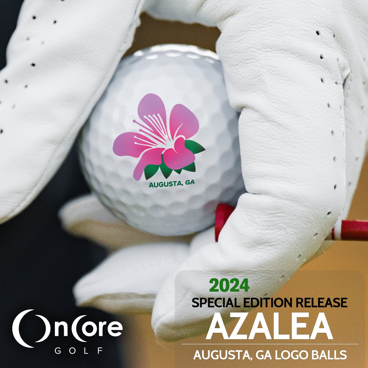 OnCoreGolf's tweet photo. Celebrate the big tournament with the famous flower of Augusta, GA as our new logo design for 2024. 

Shop the 2024 Special Edition Azalea Golf Balls today!
 
Get Yours: https://t.co/HPAn33R0KO
 
#oncore #azaleaaugusta #masters2024 #azalea #golfballs https://t.co/jVfuJTIFXR