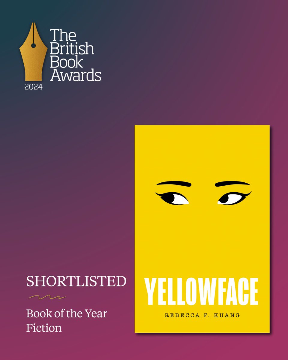 @LittleBrownUK @FaberBooks @BoroughPress @panmacmillan @TransworldBooks @PenguinUKBooks @HarperCollinsUK @HachetteUK .@kuangrf's 'sharp satire of the publishing industry' Yellowface (@boroughpress) kicks off our #Nibbies Fiction shortlist spotlight! With a standout marketing campaign, iconic cover design and special editions with @Waterstones, @FairyLoot and @Illumicrate 👀 Find out more:…