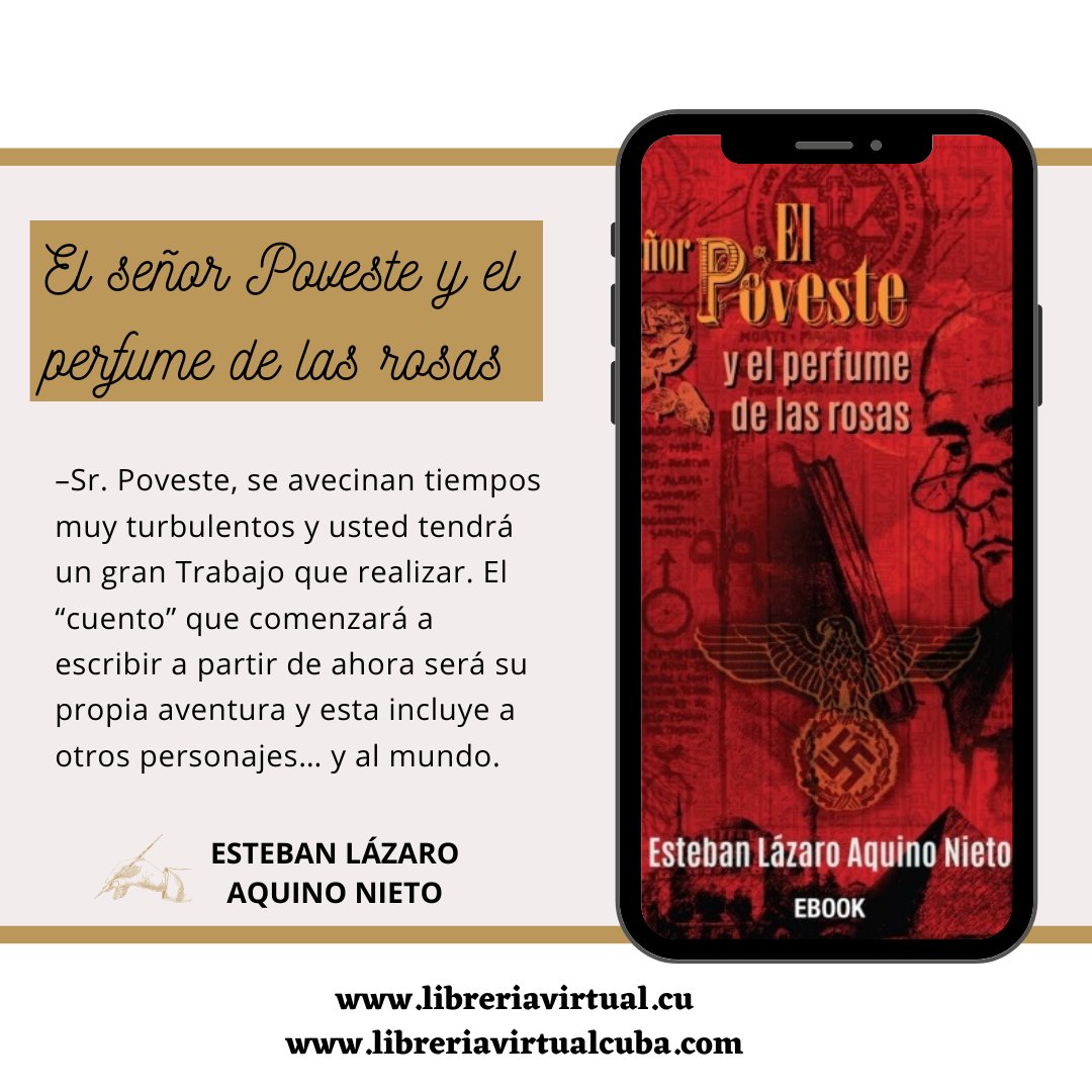 libreriavcuba's tweet photo. El señor Poveste y el perfume de las rosas es una novela de ficción, con tintes históricos en un ambiente lleno de suspenso y aventuras.
Disponible👇👇
🇨🇺desde Cuba 🔗https://t.co/zcoI1LFzhZ
🌎desde el exterior 🔗https://t.co/RQSVb1Z2HZ
#EdicionesCitmatel #LibreríaVirtualCuba https://t.co/Hda5Fo2zsJ