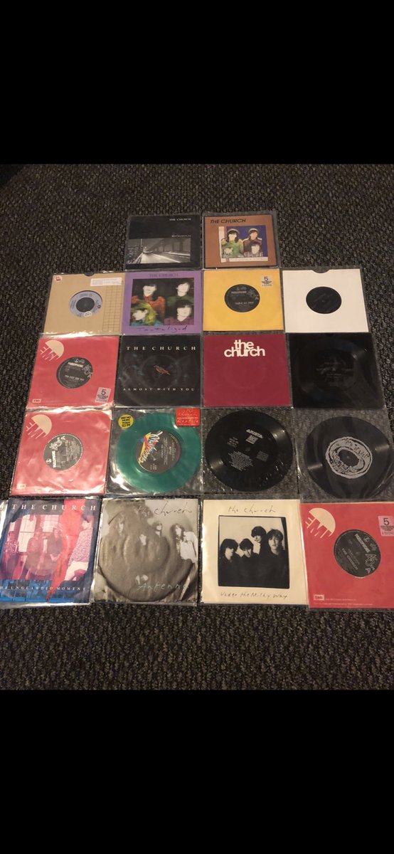 My 7” Church records, still need more. #thechurch #vinylcollection #vinylrecords #stevekilbey