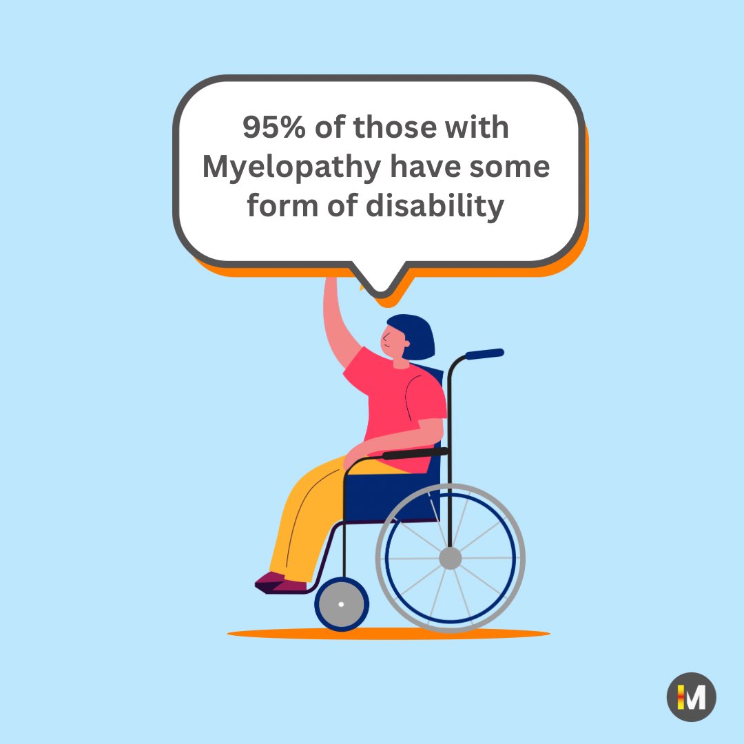 95% of those with Myelopathy have some form of disability, but a supportive community could help someone struggling with theirs 🤝Go to myelopathy.org/donate to donate to our charity and help us keep our wonderful community going 🧡#MyelopathyMatters