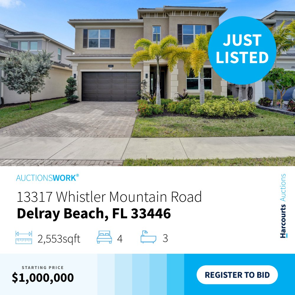 Hey there, property hunting peeps! 👀 Talk about a 🏡 that just screams luxury! 
.
Don't miss out, folks! This is a rare jewel.💎 #RethinkRealEstate #HarcourtsAuctions #AuctionsWork #ForSale #PropertyAuction #LuxuryLiving #DelrayBeachHomes