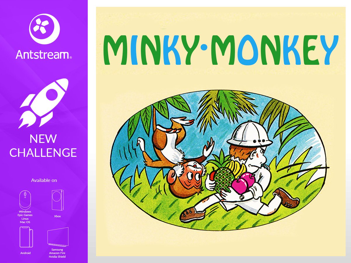 We have added a new challenge mode to 1982 arcade platformer Minky Monkey. Play it now, only on Antstream! 🐒