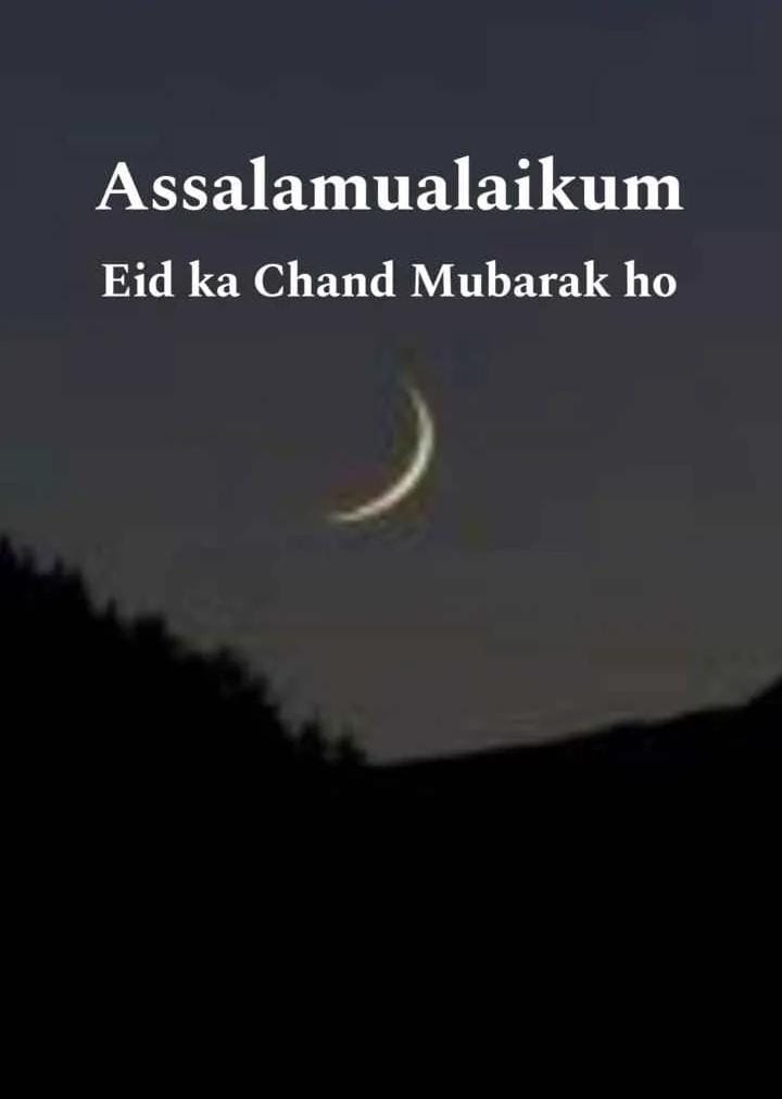 Eid ka chand Mubarak sab ko. May the end of the holy month of Ramadan and Eid-ul-Fitr this year, fill your life with peace, joy and blessings and may your prayers and fasts be accepted by the Most Merciful. Aameen.Eid Mubarak.