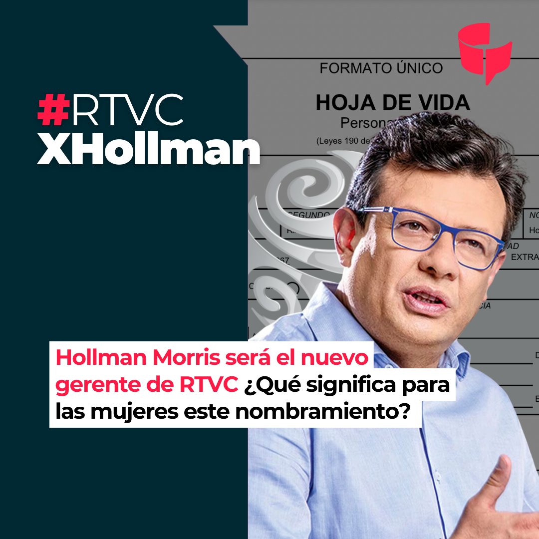 cuestion_p's tweet photo. #RTVCxHollman | Esta semana se publicó la hoja de vida de @HOLLMANMORRIS en la página de la Presidencia, como el nuevo gerente de @RTVCco. Entrevistamos algunas voces de mujeres que han rechazado su nombramiento por las denuncias que tiene por violencia de género. 👇 https://t.co/5BTFQTYqx7