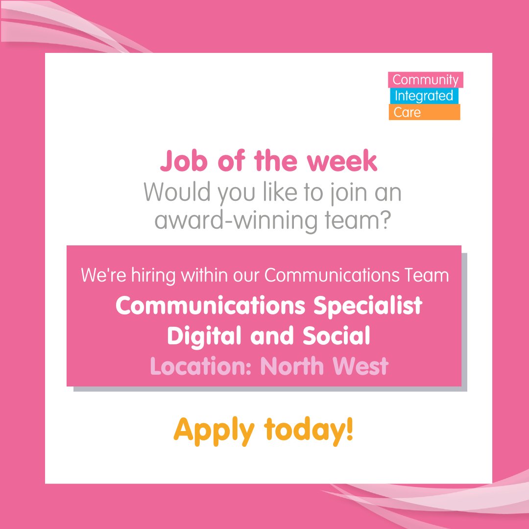 We have an exciting opportunity within our Communications Team! ⭐ Communications Specialist - Digital and Social ⭐ Find out more and apply now 👉 ow.ly/i3Nh50RcfuO #CommsJobs #DigitalCommunications #NorthWestJobs #CharityComms