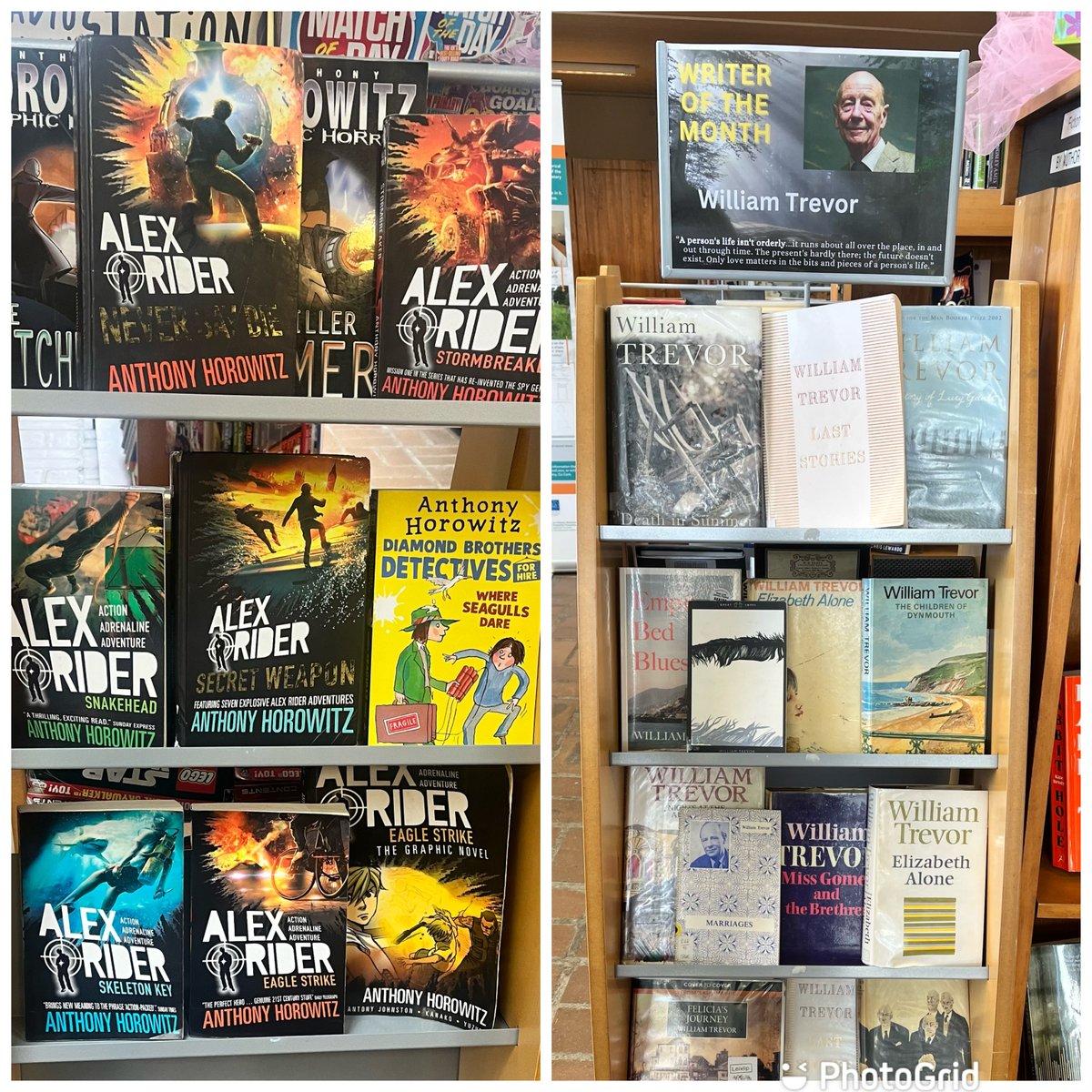 Check out Bantry Library’s authors of the month.
For adults we have William Trevor and for children Anthony Horowitz 🤓👏📕📗📘📙
#bantrylibrary #WhatLibrariesDo
@LibrariesIre