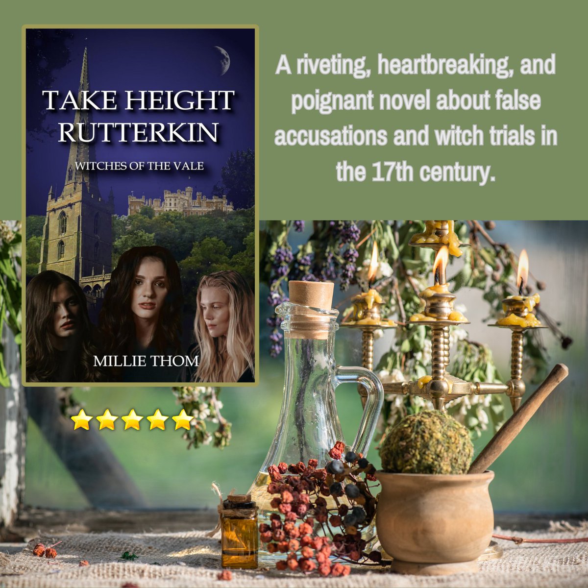 Take Height Rutterkin: an #historical #Novel based on a #TrueStory of #poverty #witchcraft & witch trials in 17thc England. ~ The narrative unfolds with a rich portrayal of characters against the background of Leicestershire's Bottesford ~ review