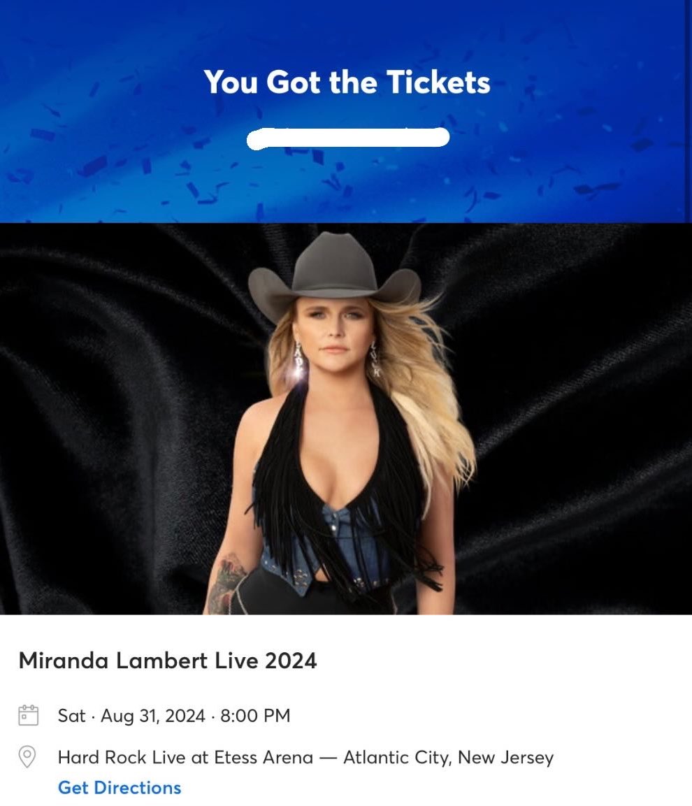 see you in August @mirandalambert 🫡🫡