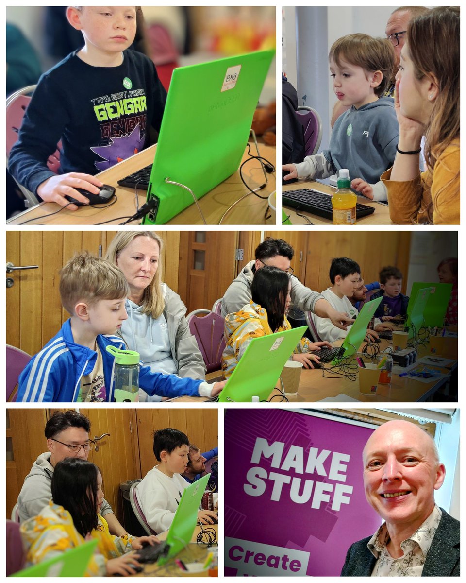 Leading #Minecraft and #Microbit workshops in #Stockport in collaboration with @madlabuk #MakeStuff. Photos: @teknoteacher