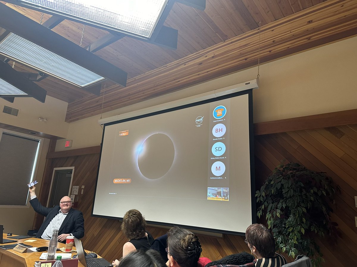 This might go down as one of the coolest FNEC meetings ever as we paused to watch the eclipse while playing “Total Eclipse of the Heart”. I’m sure we were not the only ones! @SD27_CC @GrantGustafso14