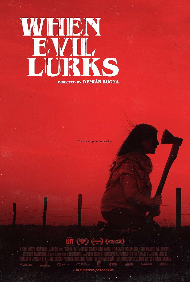 One of the best feel-bad films I've seen. Bloody, messy, gory Argentinian horror that makes your stomach churn. You know it's going to end badly for everyone but it's impossible to look away. #WhenEvilLurks