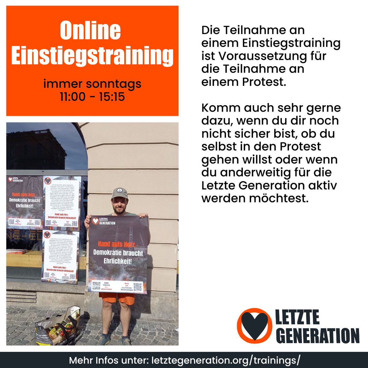 💌 Einladung zu unseren Trainings ‼️ Sei gewaltfrei & ungehorsam - wir bringen wir bei, wie! Laß dich von uns trainieren! 👉 Vor Ort oder online. Alle Infos hier: letztegeneration.org/trainings