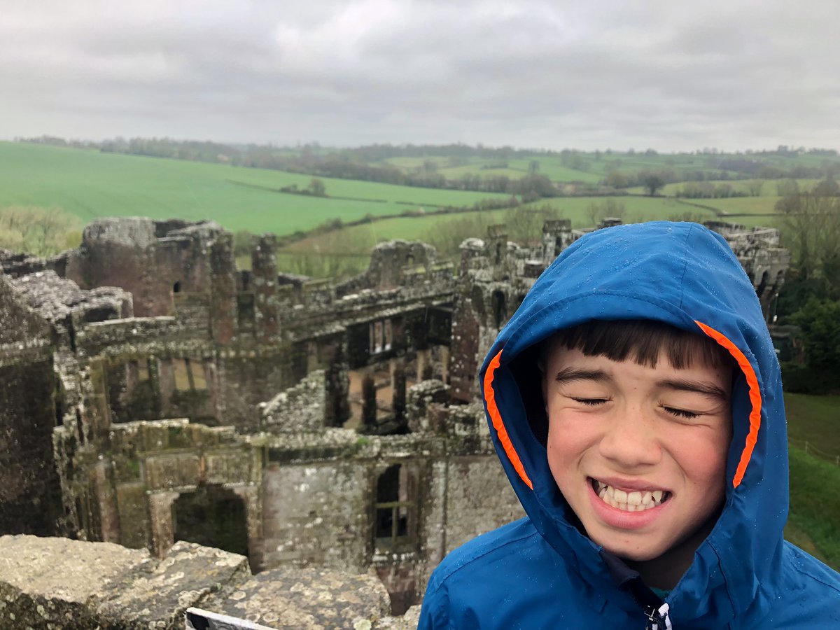 Loving Raglan Castle in the rain