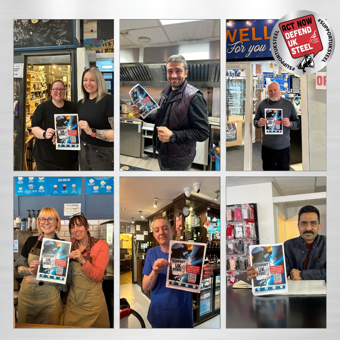 The Save UK Steel campaign has spread to Corby - and it's growing fast with lots of local businesses getting behind the campaign today 💪