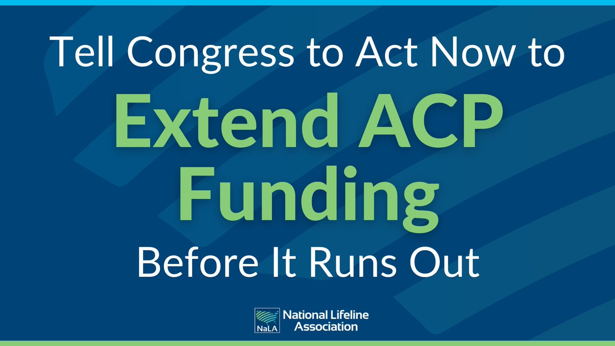 NaLa's joining the chorus of industry and civil society voices on #DontDisconnectUS Day 2 to urge everyone to tell their representatives in Congress to save the ACP before funds run out in just 2 weeks.

Share with your friends and take action at: saveacp.com #FundACP