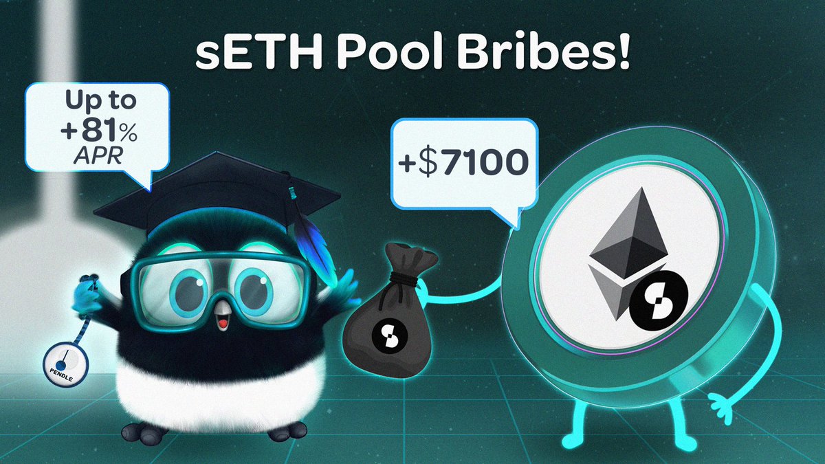 The Penpie Bribery Market is a hub for $SILO rewards!🏡 @SiloFinance has deposited over $7,100 worth of bribes for the Silo (PT-eETH / wstETHSilo) sETH pools, available on both the vlPNP and vePENDLE Gauges!🛋️ Cast your vote for the sETH pools and enjoy up to 80% APR!🎯