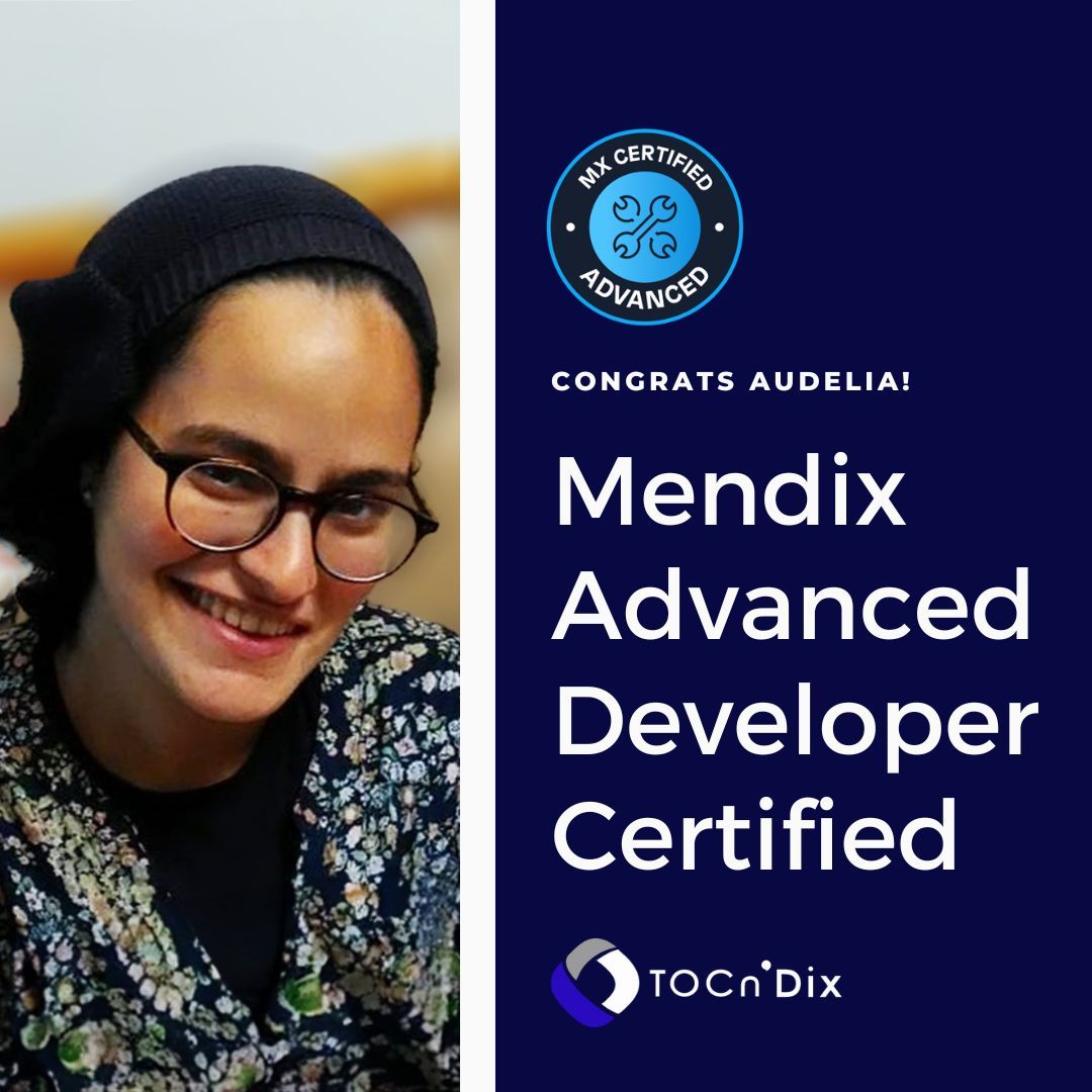 TOCnDix's tweet image. Congratulations to Audelia Zeitoun on earning the Mendix Advanced Developer Certification!
Your dedication and expertise are truly impressive, and we&apos;re thrilled to have you as part of our team at TOCnDix.
Keep up the excellent work!
#AdvancedDeveloper #GoMakeIT #LowCode #TOCnDix
