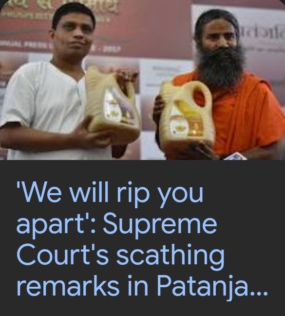 This same court will not take take action against Pastors who are openly advertising that they can cure AIDS, CANCER etc through prayers in a Church. But our court wants to rip apart @yogrishiramdev & @Ach_Balkrishna because they have popularized Ayurveda & Yoga. #Patanjali…