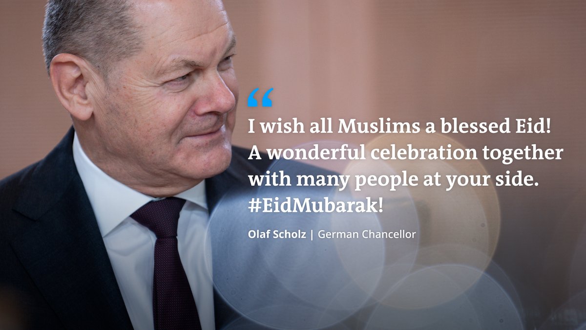 German Chancellor Olaf Scholz marked the end of Ramadan holy month with a message to Muslims.