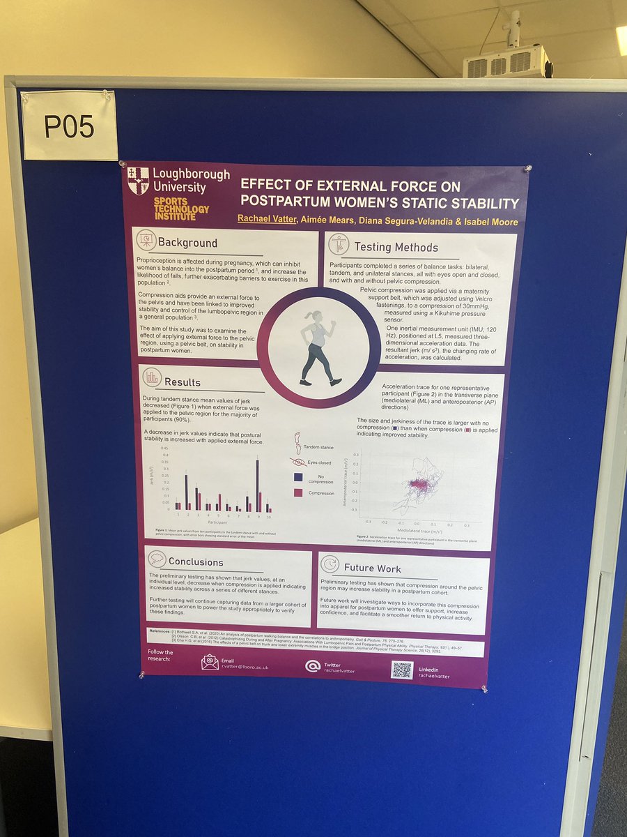 @RachaelVatter poster presentation at the Bases BIG conference hosted by @lborosportsbiom