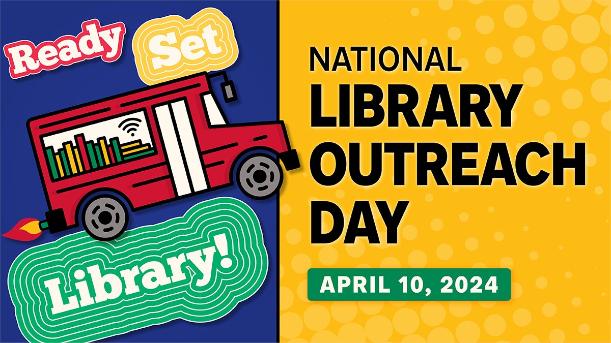 It's National Library Outreach Day! 🚌 Libraries are a cornerstone of our communities, providing resources & opportunities for 𝙀𝙑𝙀𝙍𝙔𝙊𝙉𝙀!🌎📚 Today's Challenge: What's your favorite way to explore your library? Retweet and tag us! #NationalLibraryOutreachDay #LibraryWeek