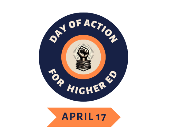 The @AAUP is mobilizing its chapters, higher ed unions and student organizations April 17 as part of a National Day of Action for Higher Education. More info on the unifying message & how to register a campus action can be found here: dayofactionforhighered.org @AFTunion @NJAFLCIO
