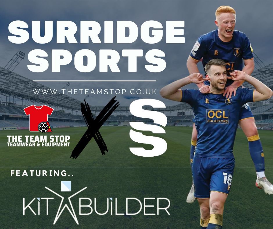 🤩🔥 - We are delighted to announce an all new partnership with kit brand Surridge Sport… You can now custom build your very own match & training range with lead times as quick as just three weeks… Build your new club kit today!! ⬇️⬇️ theteamstop.co.uk/kit-builder/