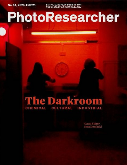 We are in PhotoResearcher  no. 41 – The Darkroom: Chemical, Cultural, Industrial, guest edited by  Dr Sara Dominici, scholar of photographic history and visual culture!