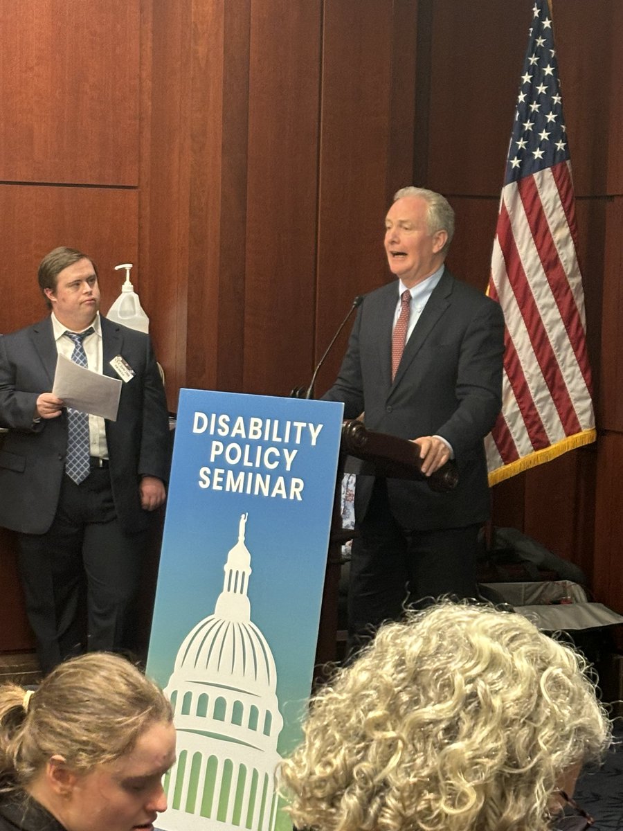 Thank you, ⁦@ChrisVanHollen⁩, for being a long time champion for people with disabilities #DPS2024 ⁦@AutismSociety⁩