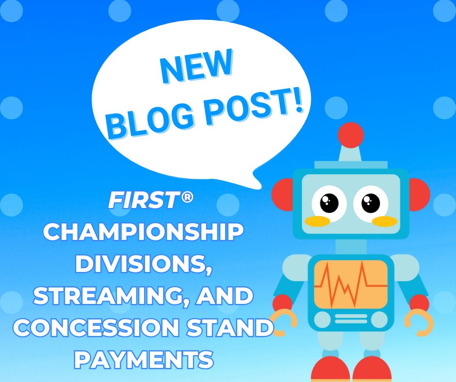 New blog post! Check it out for some new info on #FIRSTChamp divisions, streaming, and important news about concession stand payments: hubs.ly/Q02spqgJ0