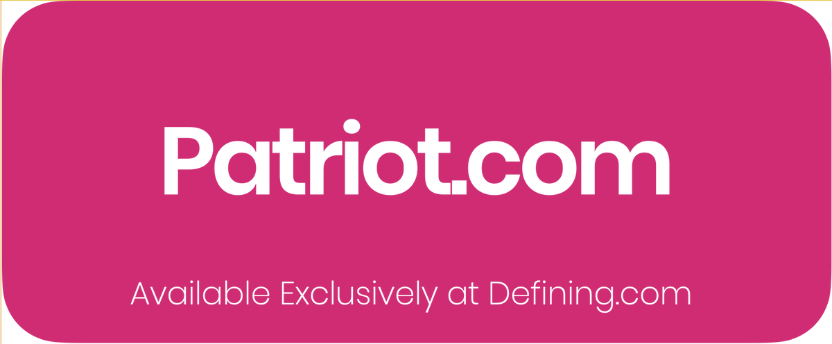 Just in time for the 2024 election, we at <a href="/Definingcom/">Defining.com</a>  proudly present Patriot(.)com. Right, left or center, the owner of this ultra-premium domain will stake a claim to the one word that started it all. 

#election #patriot #2024 #premiumdomains #domainnames #brands #branding