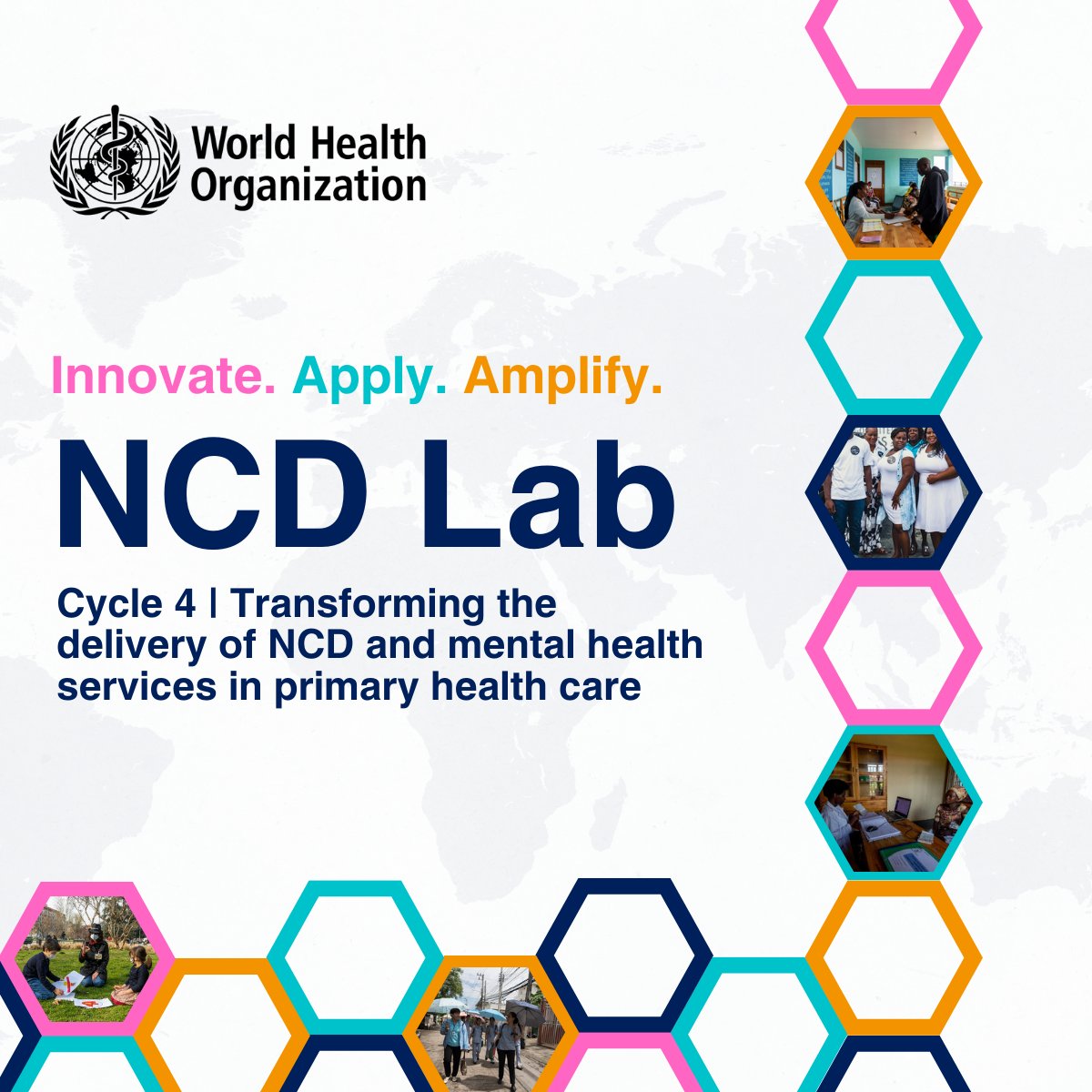 Official launch today! The <a href="/WHO/">World Health Organization (WHO)</a> NCD Lab is looking for innovative approaches to strengthen the delivery of NCD and mental health services in primary health care. 

👉 Find out more and share your project: knowledge-action-portal.com/en/action/ncdl…