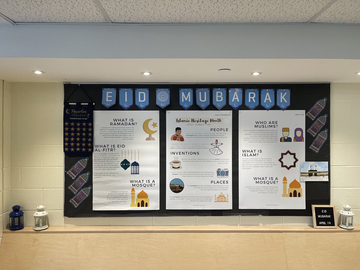 Wishing all those celebrate Eid-ul-Fitr a safe and happy celebration!  Thank you Aisha and Mrs.Tariq for the beautiful display!