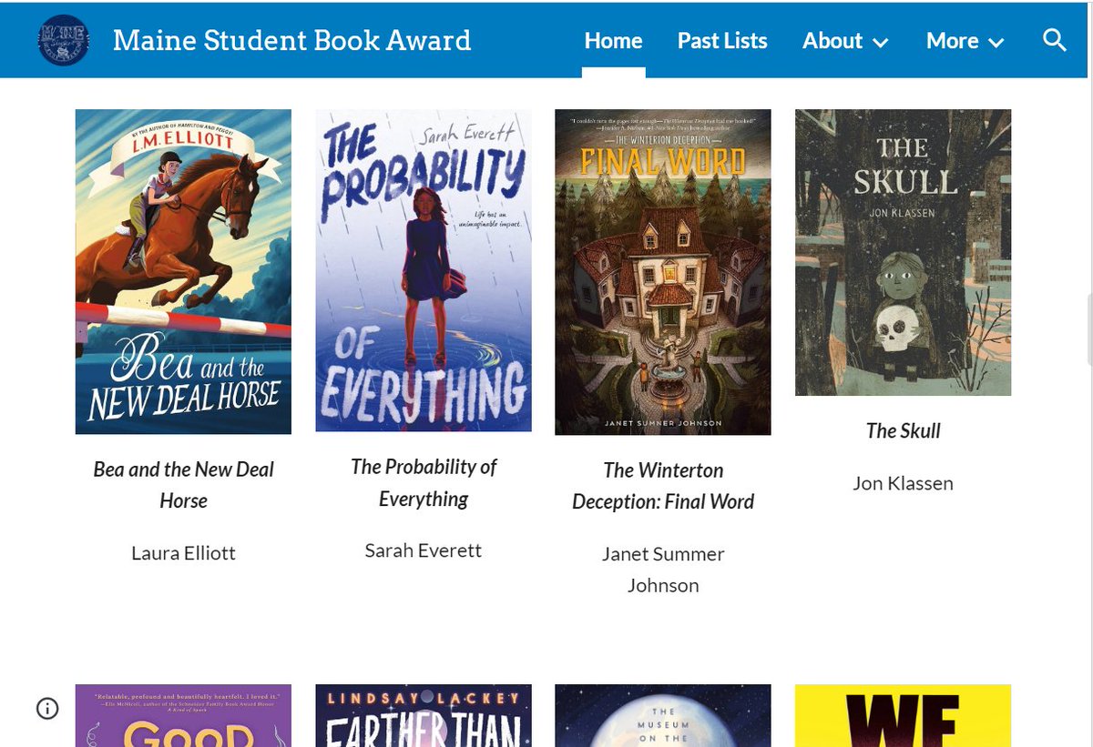 Woo hoo!!! FINAL WORD is on the reading list for the 2024-2025 Maine Student Book Award!! 😍😍😍 All the feels to see it tucked among so many amazing books!