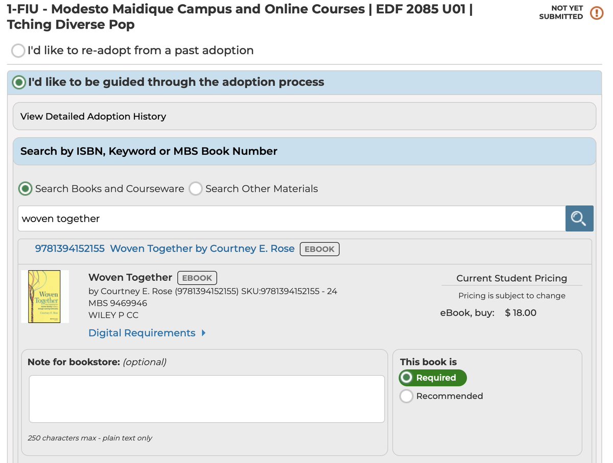 Another surprisingly emotional book journey: submitting my book for adoption for one of my Fall courses. So much of this book was woven together from class discussions &amp; personal revelations I’ve had while teaching THIS course. It’s such a full-circle moment.