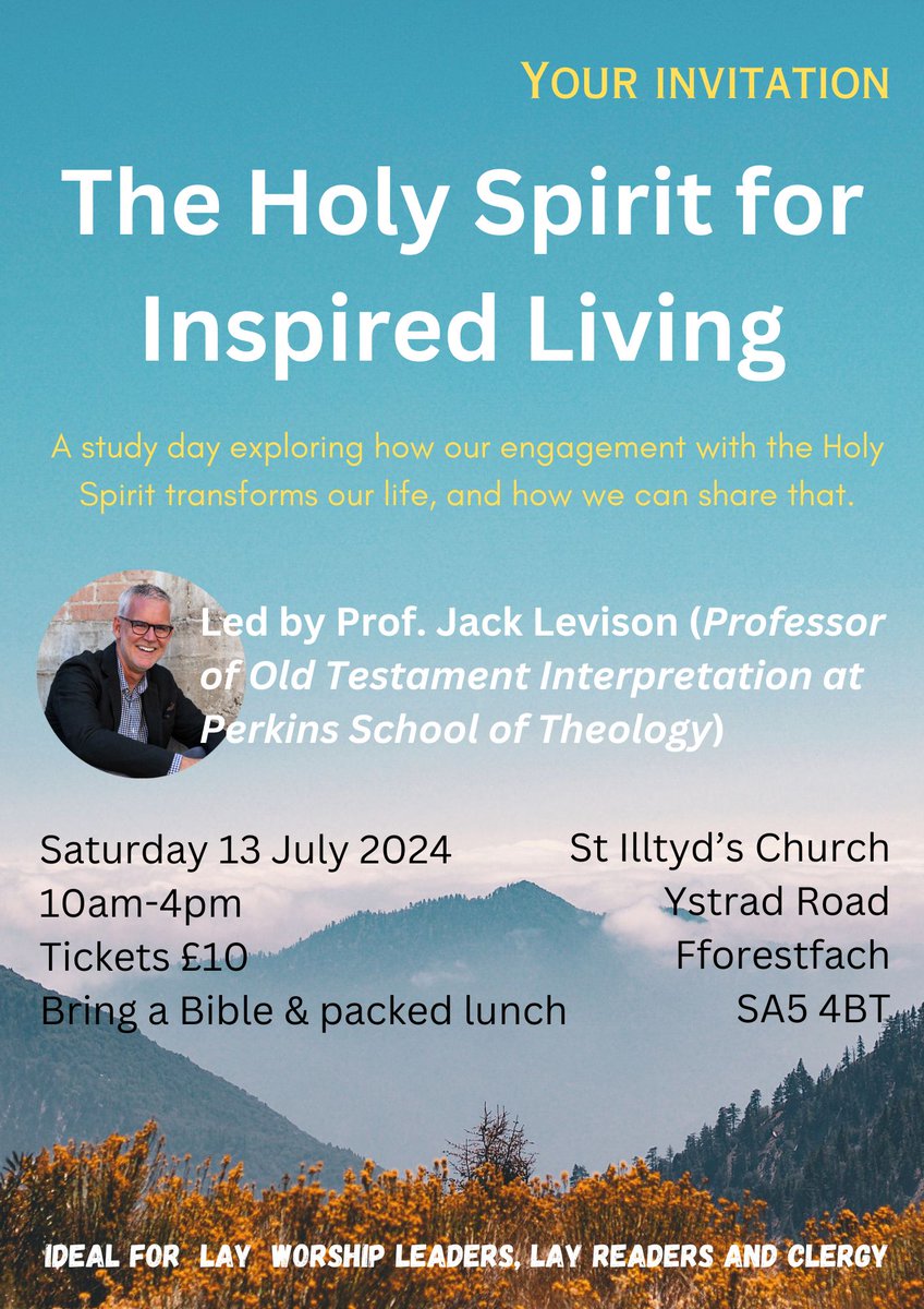 SAVE THE DATE! We are excited to share the initial details of a study day on the #HolySpirit led by @spiritchatter fb.me/e/4pEBx2qhP Online tickets will be available shortly. Or buy your ticket in Church! Thanks to @Swanbrec for support in making this happen!