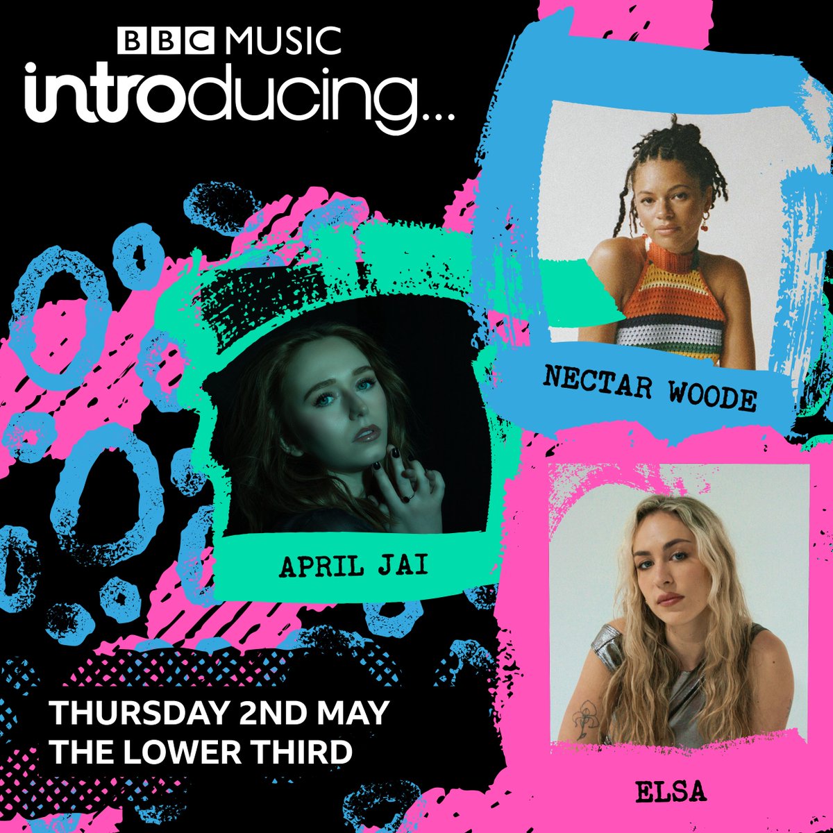 Showcasing rising talent, @bbcintroducing is heading to London’s The Lower Third this May! With @nectarwoode, @apriljaimusic and Elsa! ✨ Tickets are on sale now, grab yours… bit.ly/49BBX18 🎟️