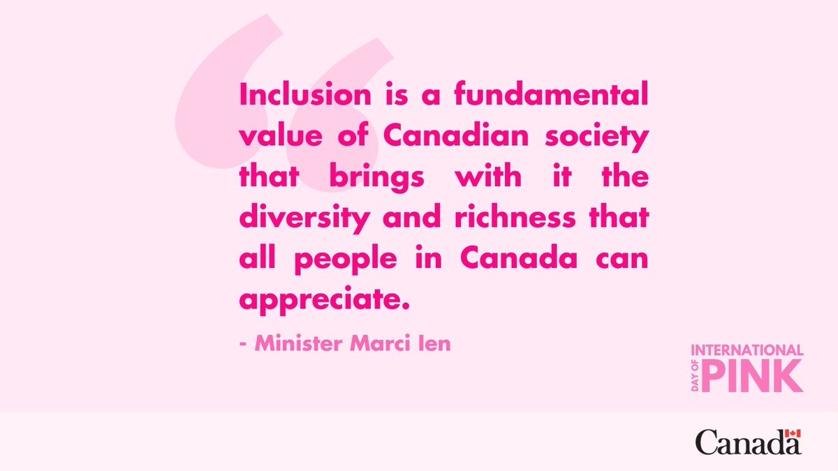 April 10, people worldwide wear pink in solidarity with the #2SLGBTQI+  community and highlight the work that remains to create a more inclusive world. 

Today and every day, let’s choose love, educate future generations, and demand change.

#DayofPink

ow.ly/YPKP50RchkL