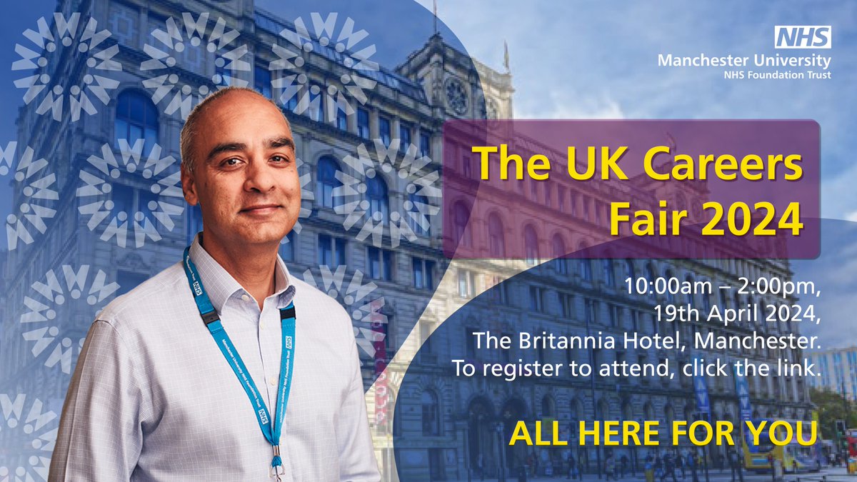 🌟 Ready to take the next step in your career? Join us at the UK Careers Fair and chat to our teams about the exciting roles at our Trust, receive practical careers advice and find a role that supports you to be your best 🏥 🌟 See you there 👍 mft.nhs.uk/careers/work-h…