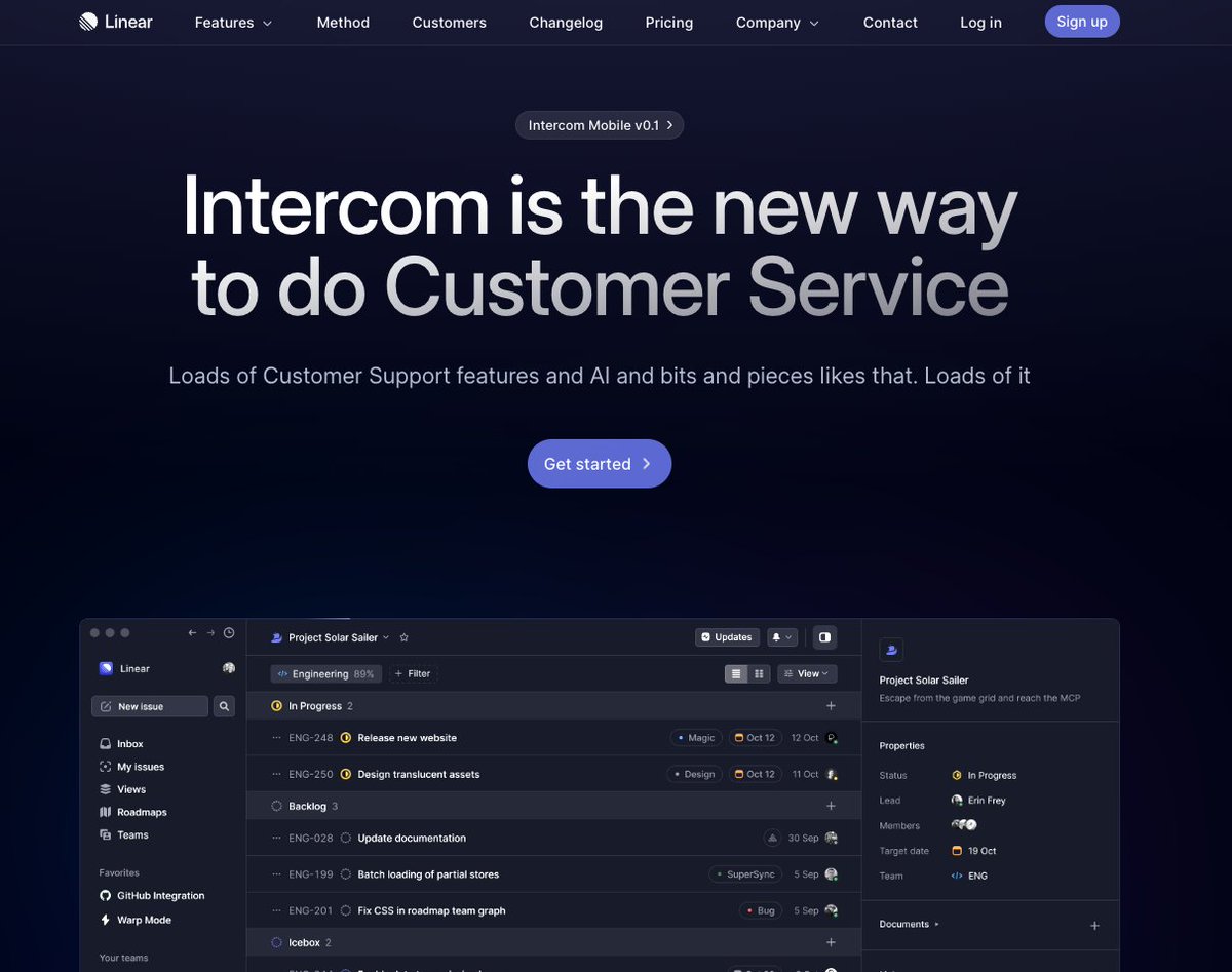 I really couldn't be prouder of the new @intercom new website, so unique, so authentic, so us...