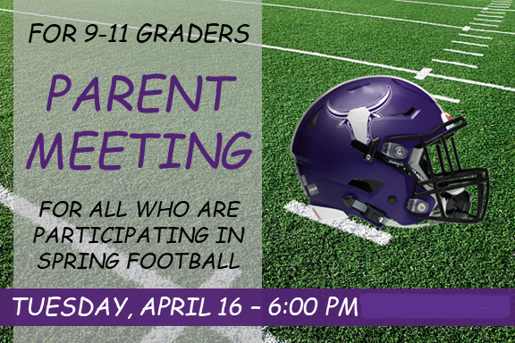 🚨 Parent Meeting 🚨 📅 : Tuesday April 16 ⌚️ : 6:00 pm 🏫 : MRHS All parents please meet at MRHS Main Commons. #FAMILY #MaverickFootball