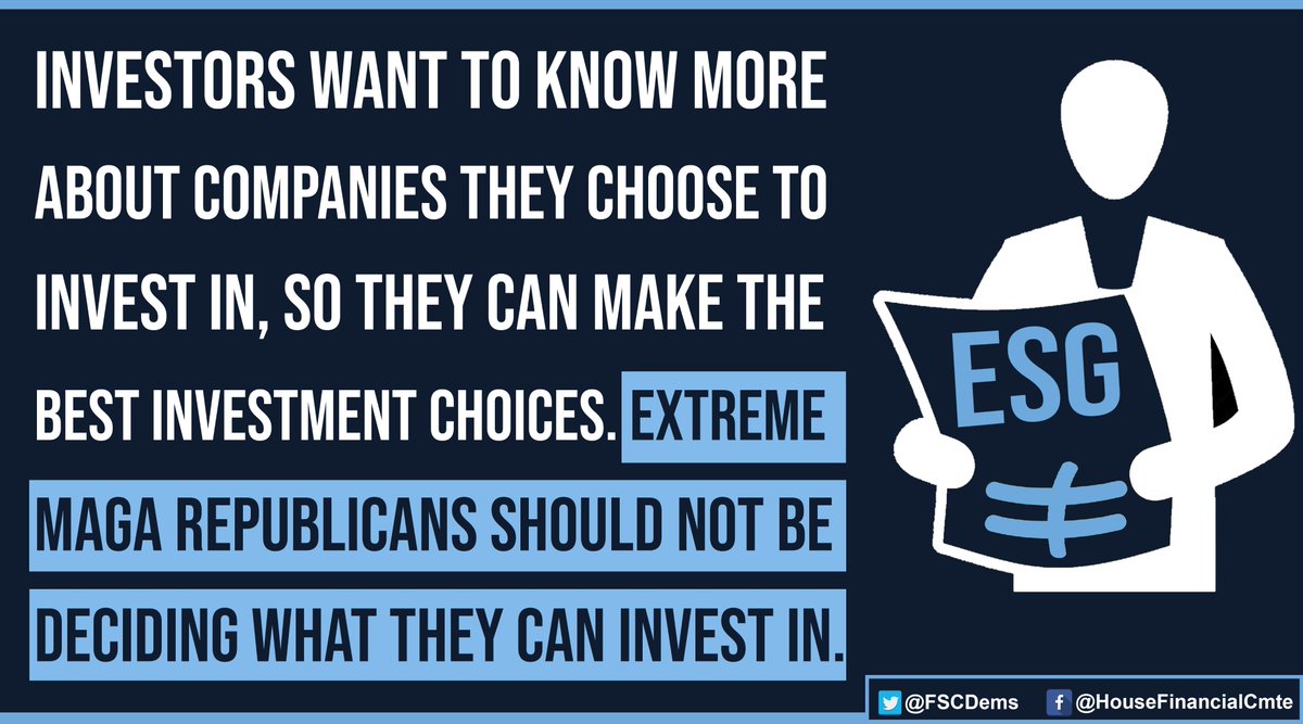 Extreme MAGA Republicans are working overtime to BAN ESG and tell workers and investors what they can and can’t do with THEIR hard-earned money. This is wrong! @FSCDems are sounding the alarm! 🚨 💻: tinyurl.com/yx7caa3m 📻: tinyurl.com/5frcp4vt