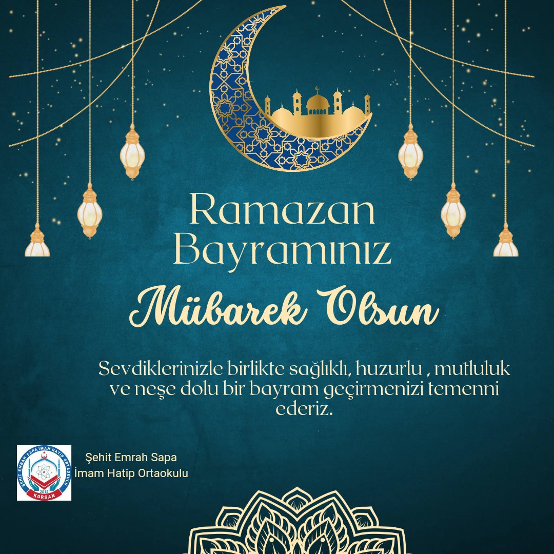 #RamazanBayramı'nın İslam alemine ve tüm insanlığa sağlık, huzur,mutluluk ve neşe getirmesini temenni ederiz. <a href="/korganmem/">Korgan İlçe Milli Eğitim Müdürlüğü</a> <a href="/MurtazaAlan/">Murtaza ALAN 🇹🇷</a> <a href="/kenankoklukaya/">Kenan KÖKLÜKAYA</a> <a href="/AcepEmre/">Yunus Emre ACEP</a>