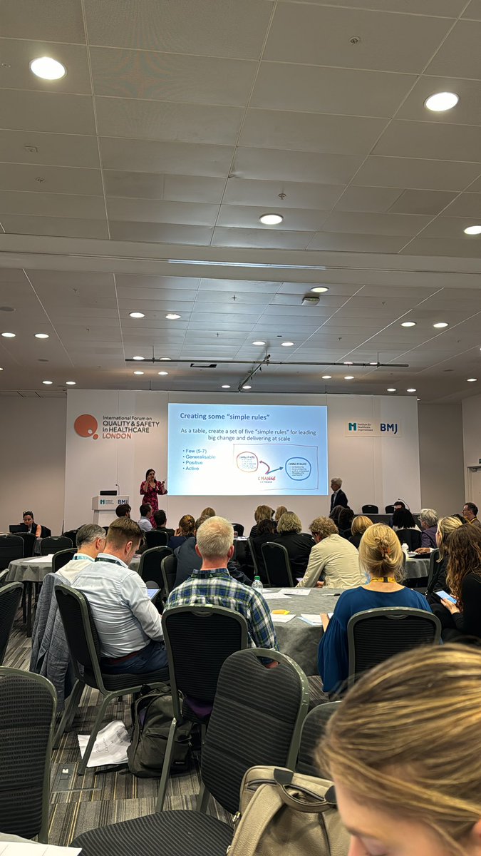 #Quality2024 Simple rules: a set of simple rules leads to intelligent behaviour in complex systems (Michael Dubakov) 🙌 @TheIHI @BMJ_Qual_Saf @HelenBevan @goranhenriks